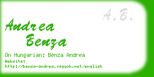 andrea benza business card